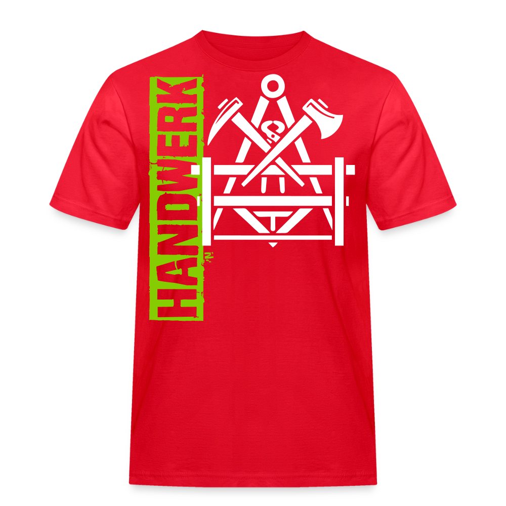 Unisex Workwear T-Shirt "Betonbauer" Rot Männer Workwear T-Shirt