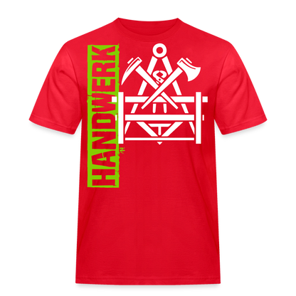 Unisex Workwear T-Shirt "Betonbauer" Rot Männer Workwear T-Shirt