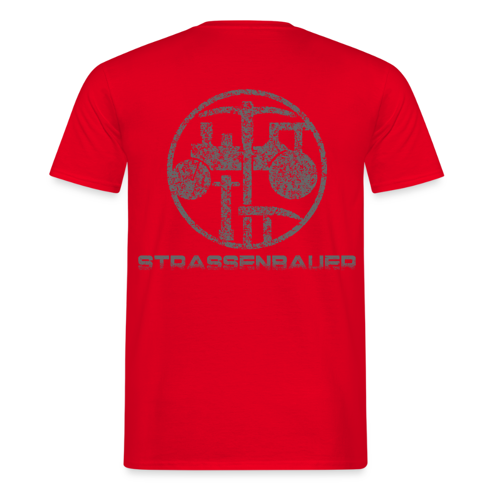 Unisex T-Shirt "Strassenbauer" Rot Männer T-Shirt