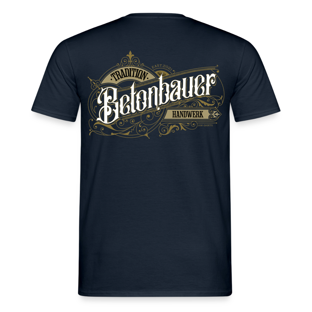 Unisex Betonbauer-Nostalgie T-Shirt von Spreadconnect, bequemes Männer T-Shirt mit nostalgischem Druck, Baumwollmaterial.