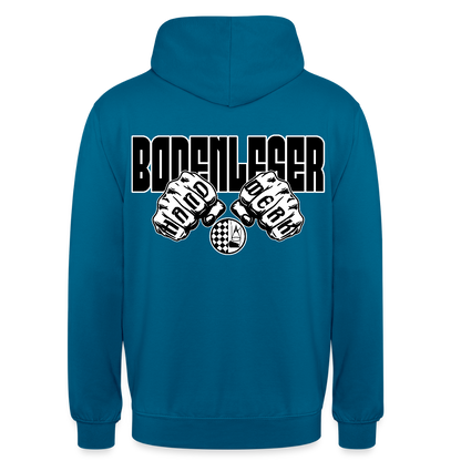 Unisex Hoodie "Bodenleger" (beidseitig bedruckt) - Tiefseeblau 