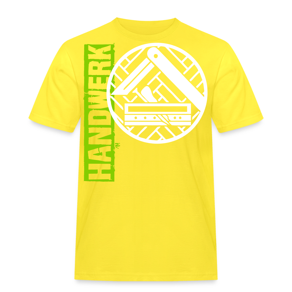 Unisex Workwear T-Shirt "Parkettleger" Gelb Männer Workwear T-Shirt