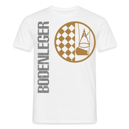 Unisex T-Shirt "Bodenleger" Weiß Männer T-Shirt