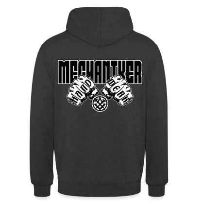 Unisex Hoodie "Mechaniker" (beidseitig bedruckt) Anthrazit Unisex Hoodie