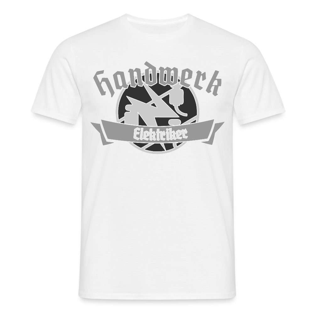 Unisex T-Shirt "Elektriker" Weiß Männer T-Shirt