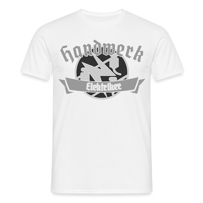 Unisex T-Shirt "Elektriker" Weiß Männer T-Shirt