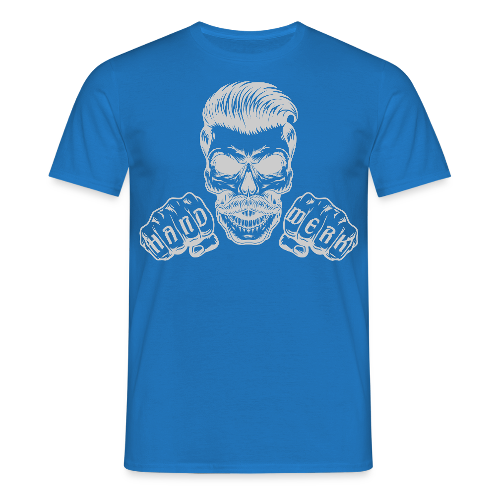 Unisex T-Shirt "Skull-Handwerk" Royalblau Männer T-Shirt