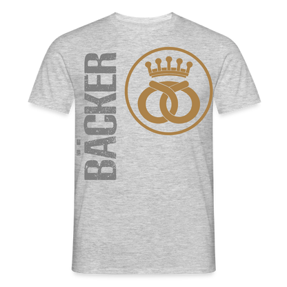 Unisex T-Shirt "Bäcker" Grau meliert Männer T-Shirt