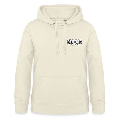 Frauen Hoodie "Bodenlegerin" (beidseitig beruckt) - Vanille-Milchshake