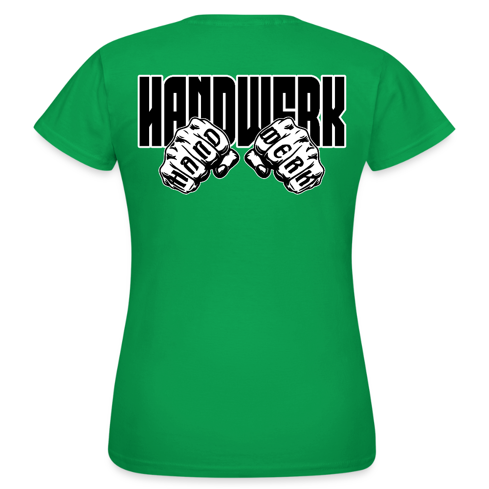 Frauen T-Shirt "Handwerk" (beidseitig bedruckt) Kelly Green Frauen T-Shirt