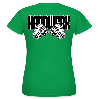 Frauen T-Shirt "Handwerk" (beidseitig bedruckt) Kelly Green Frauen T-Shirt