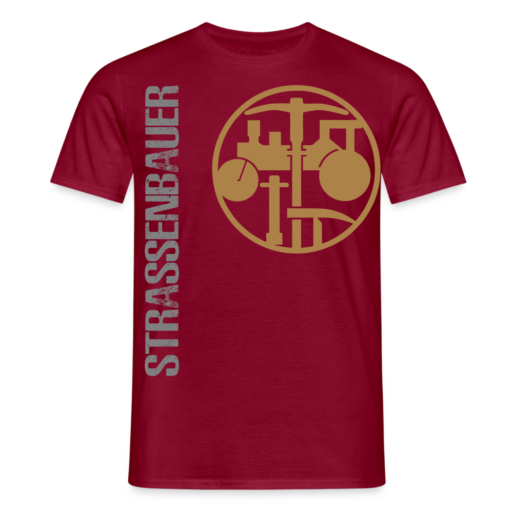Unisex T-Shirt "Strassenbauer" Ziegelrot Männer T-Shirt