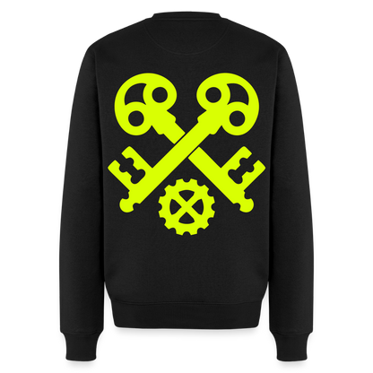 Unisex Premium Pullover "Schlosser" neongelb Schwarz Männer Premium Pullover