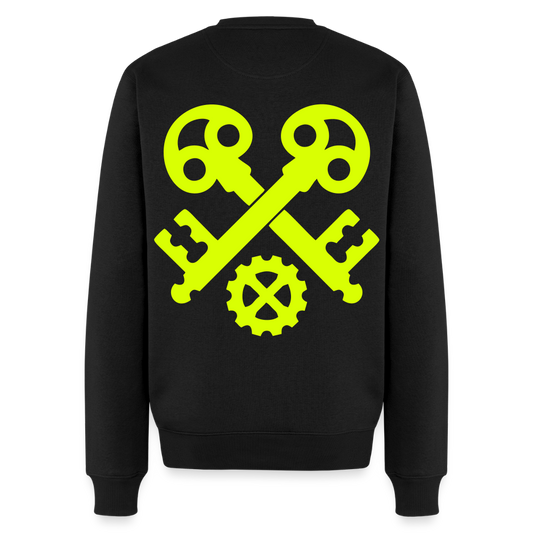 Unisex Premium Pullover "Schlosser" neongelb Schwarz Männer Premium Pullover