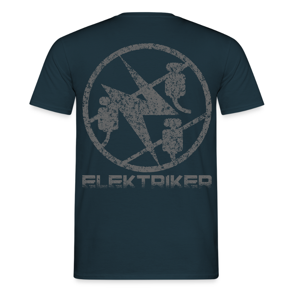 Unisex T-Shirt "Elektriker" Navy Männer T-Shirt