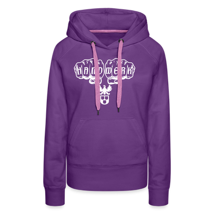 Frauen Premium Hoodie "Maler" Purple Frauen Premium Hoodie