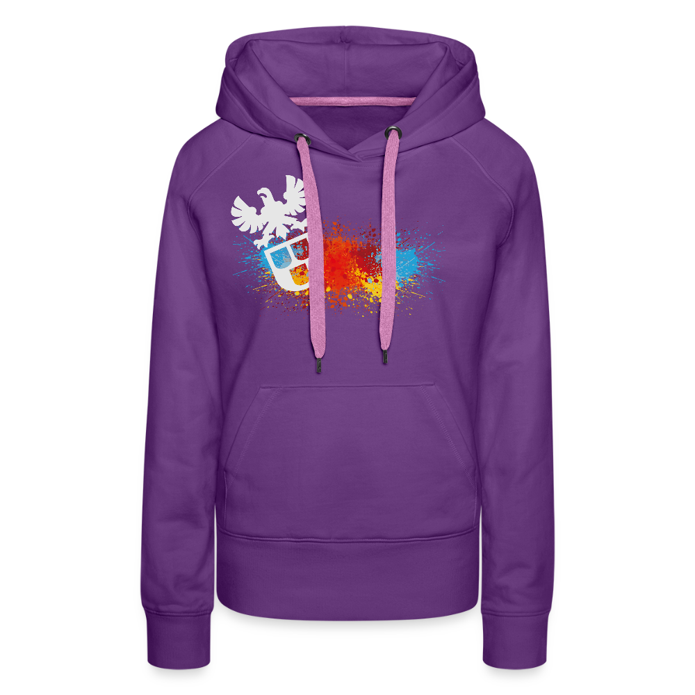 Frauen Premium Hoodie "Maler-Splash" Purple Frauen Premium Hoodie