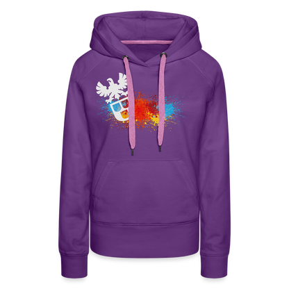 Frauen Premium Hoodie "Maler-Splash" Purple Frauen Premium Hoodie