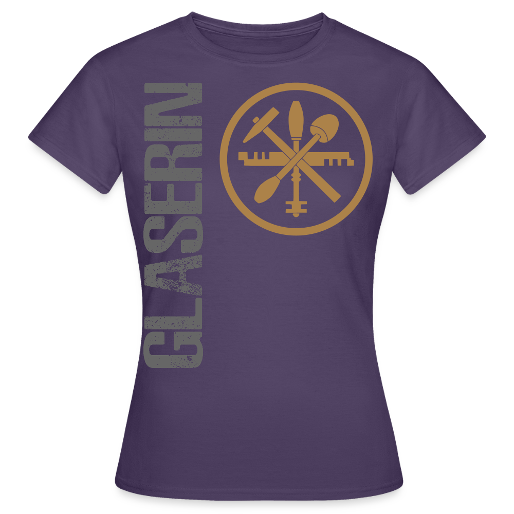 Frauen T-Shirt "Glaserin" Dunkellila Frauen T-Shirt