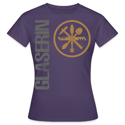 Frauen T-Shirt "Glaserin" Dunkellila Frauen T-Shirt