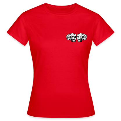 Frauen T-Shirt "Gerüstbauerin" (beidseitig bedruckt) - Rot