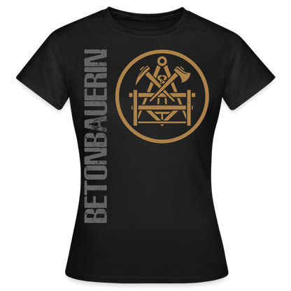 Frauen T-Shirt "Betonbauerin" Schwarz Frauen T-Shirt