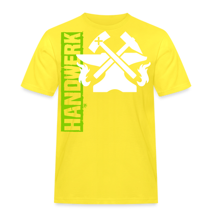 Unisex Workwear T-Shirt "Metallbauer" Gelb Männer Workwear T-Shirt