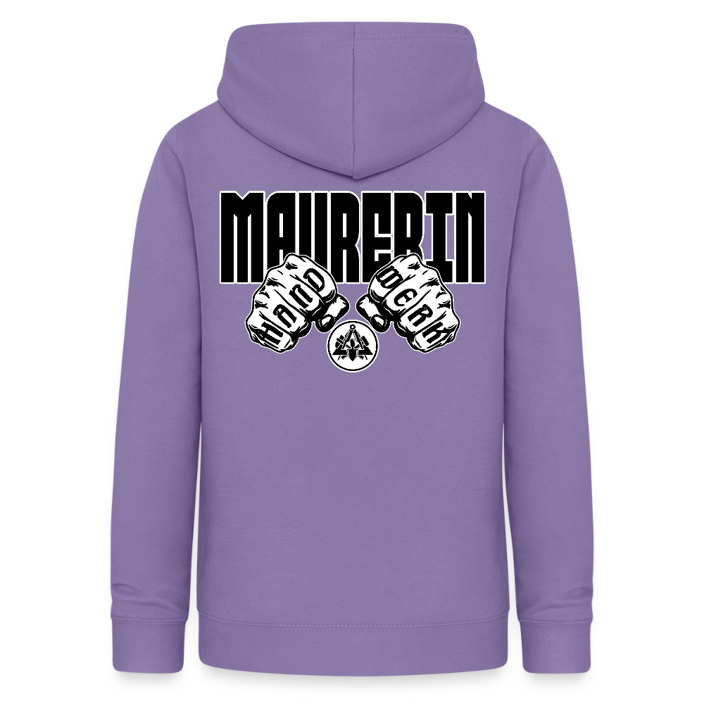 Frauen Hoodie "Maurerin" (beidseitig beruckt) Lavendel Frauen Hoodie