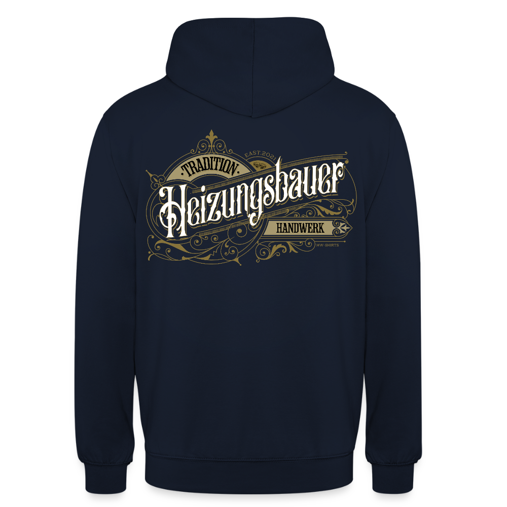Unisex Hoodie "Heizungsbauer" Nostalgie Handwerk Navy Unisex Hoodie