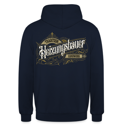 Unisex Hoodie "Heizungsbauer" Nostalgie Handwerk Navy Unisex Hoodie