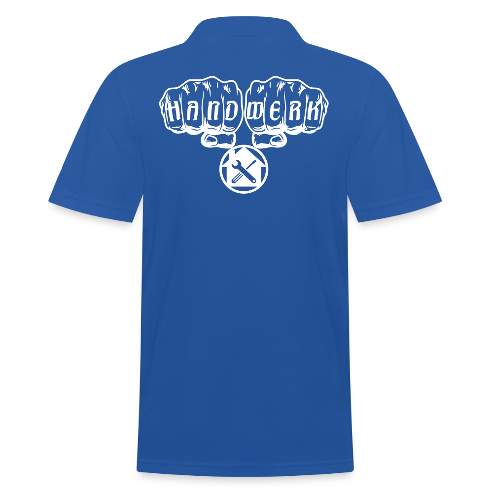 Männer Poloshirt "Hausmeister" Royalblau Männer Poloshirt