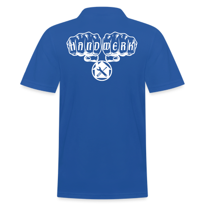 Männer Poloshirt "Hausmeister" Royalblau Männer Poloshirt
