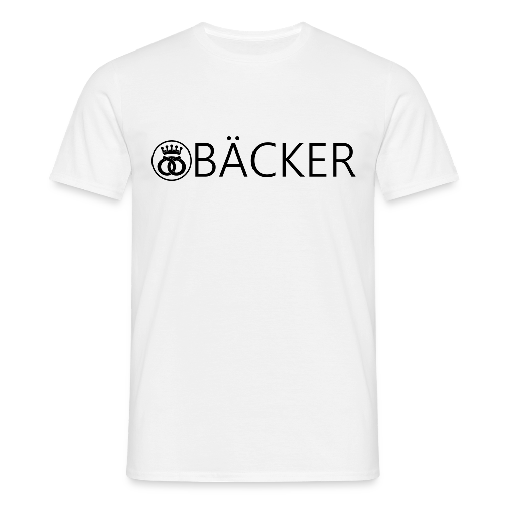 Unisex T-Shirt "Bäcker" Weiß Männer T-Shirt