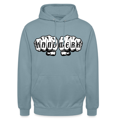 Unisex Hoodie "Handwerk" Nebelblau Unisex Hoodie