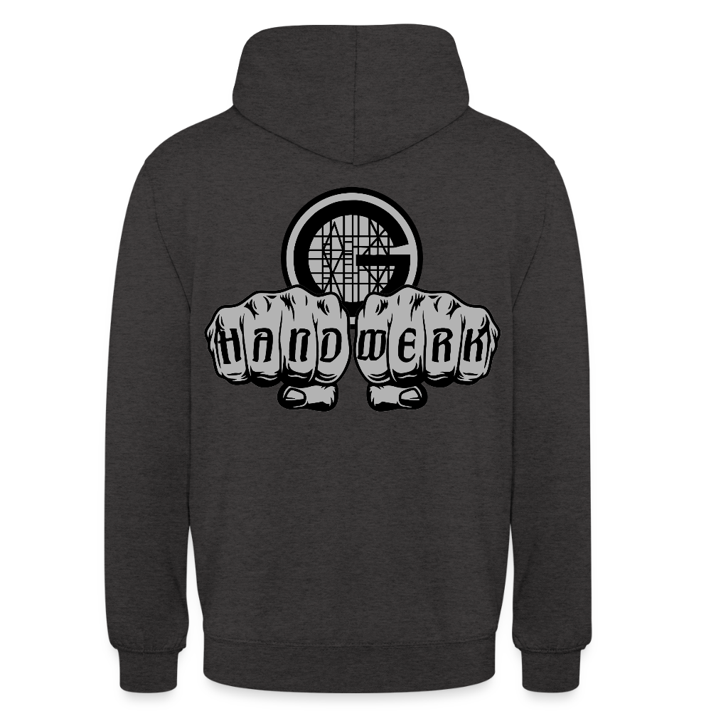 Unisex  Hoodie "Gerüstbauer" beidseitig bedruckt - Anthrazit