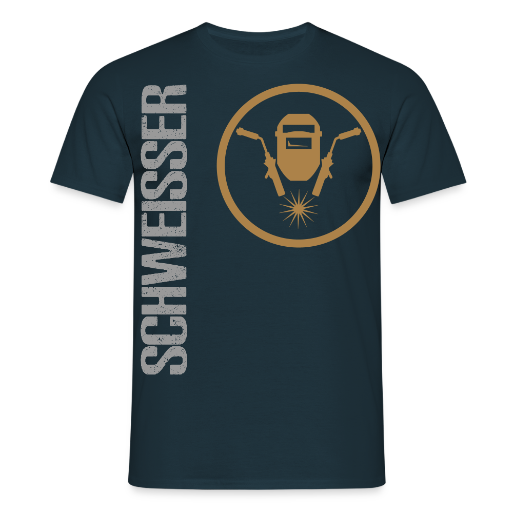 Unisex T-Shirt "Schweisser" Navy Männer T-Shirt