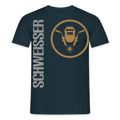 Unisex T-Shirt "Schweisser" Navy Männer T-Shirt
