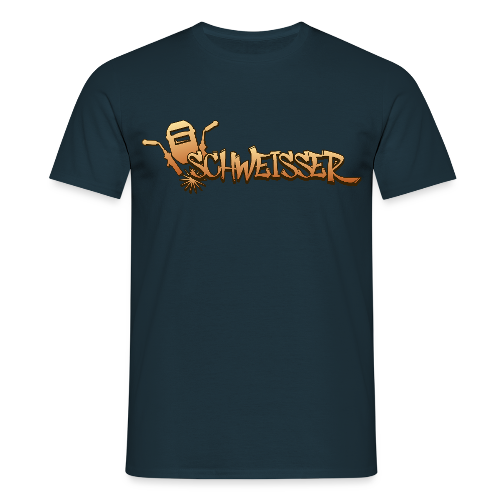 Unisex T-Shirt "Schweisser" Navy Männer T-Shirt