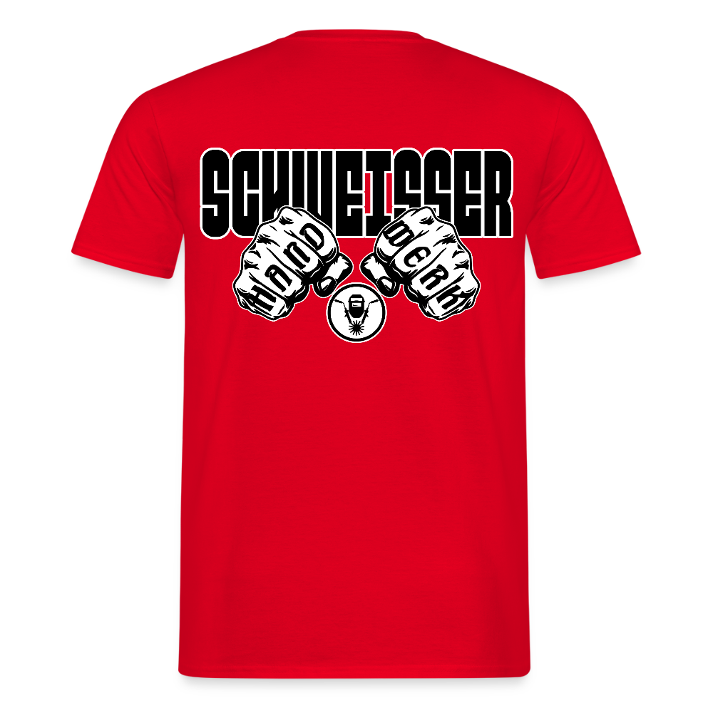 Unisex T-Shirt "Schweisser" Rot Männer T-Shirt