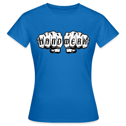 Frauen T-Shirt "Handwerk" Royalblau Frauen T-Shirt