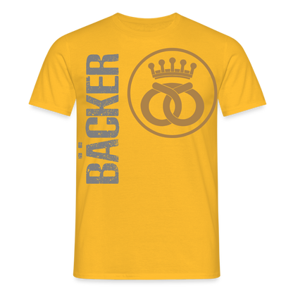 Unisex T-Shirt "Bäcker" Gelb Männer T-Shirt