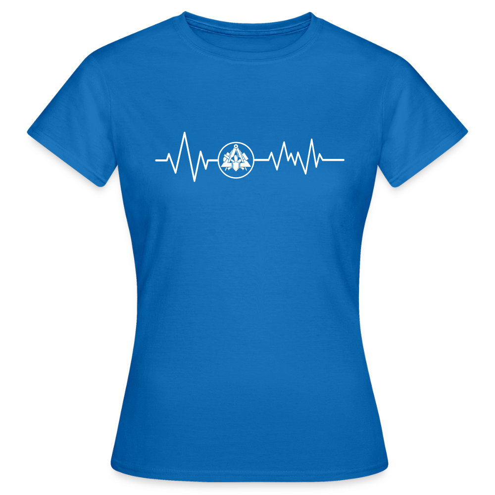 Frauen T-Shirt "Maurer" Royalblau Frauen T-Shirt