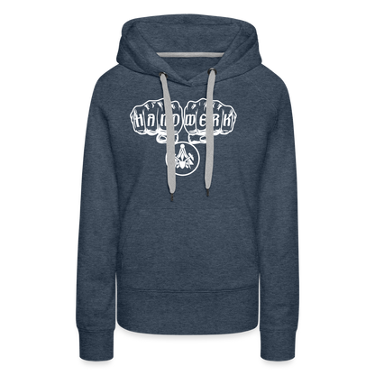 Frauen Premium Hoodie "Maurer" Jeansblau Frauen Premium Hoodie