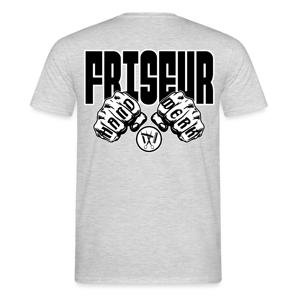Unisex T-Shirt "Friseur" Grau meliert Männer T-Shirt