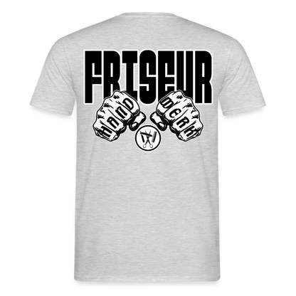 Unisex T-Shirt "Friseur" Grau meliert Männer T-Shirt