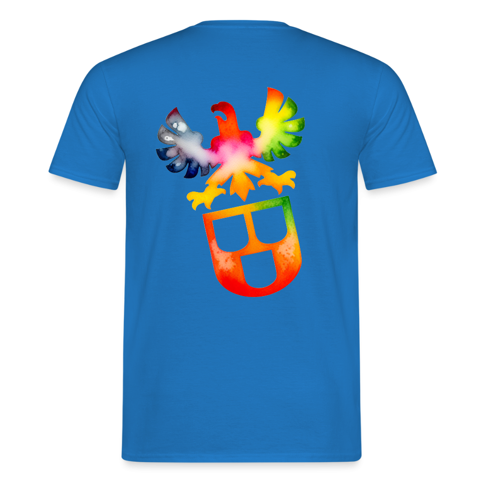 Unisex T-Shirt "Maler" (beidseitig bedruckt) Royalblau Männer T-Shirt