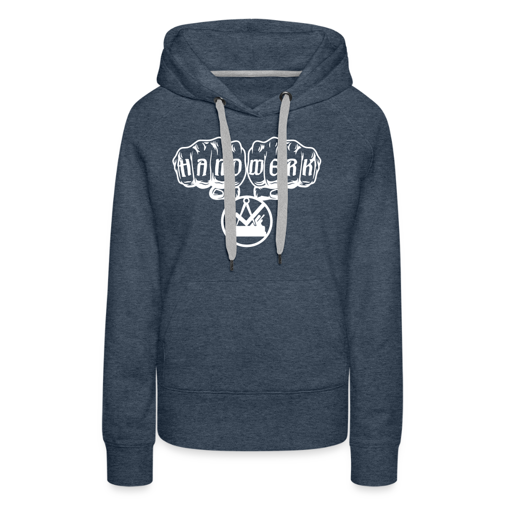 Frauen Premium Hoodie "Schreiner" Jeansblau Frauen Premium Hoodie