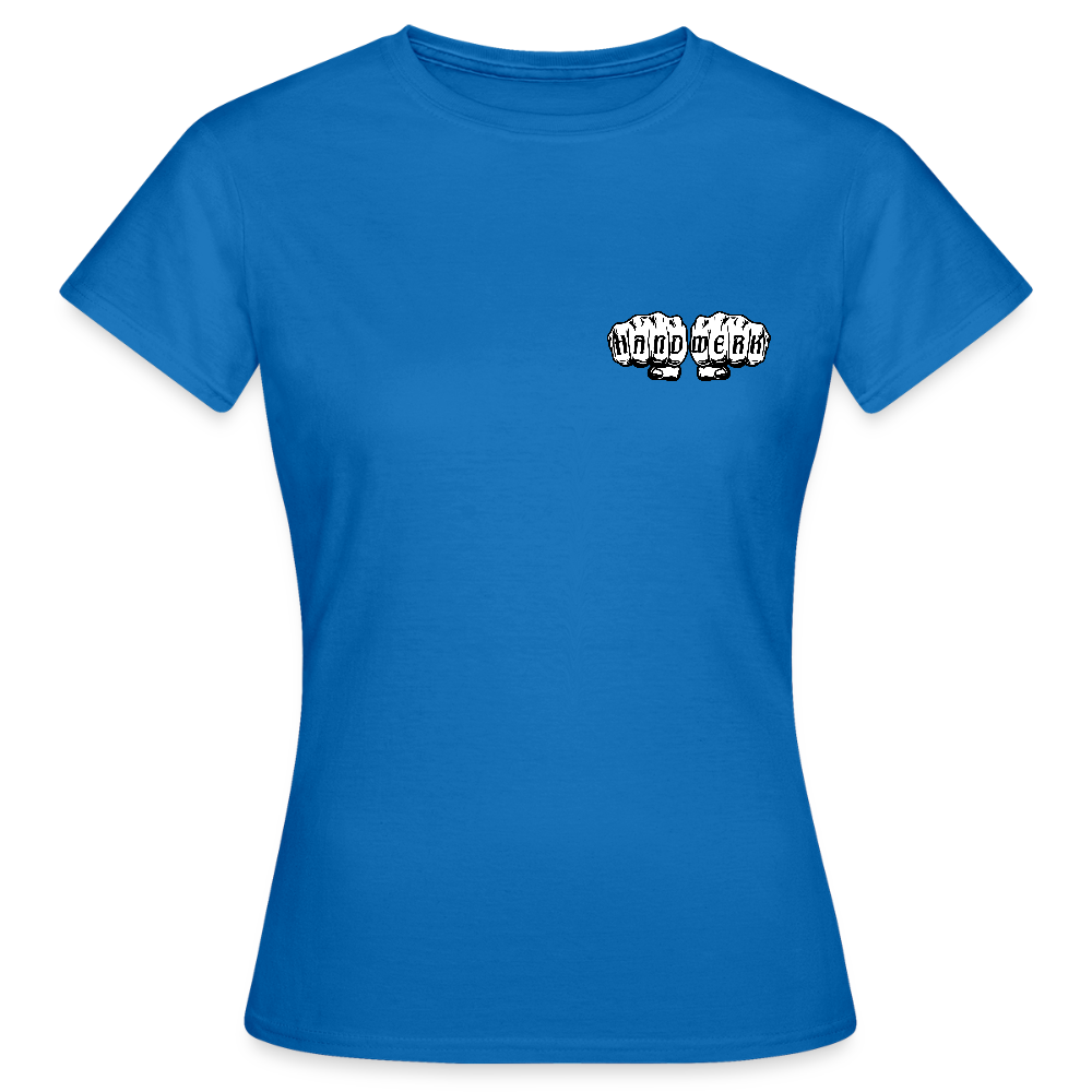 Frauen T-Shirt "Metallbauerin" (beidseitig bedruckt) - Royalblau