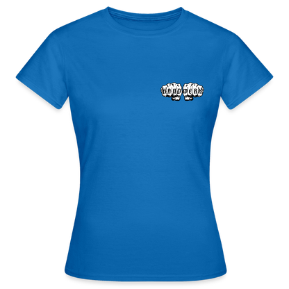 Frauen T-Shirt "Metallbauerin" (beidseitig bedruckt) - Royalblau