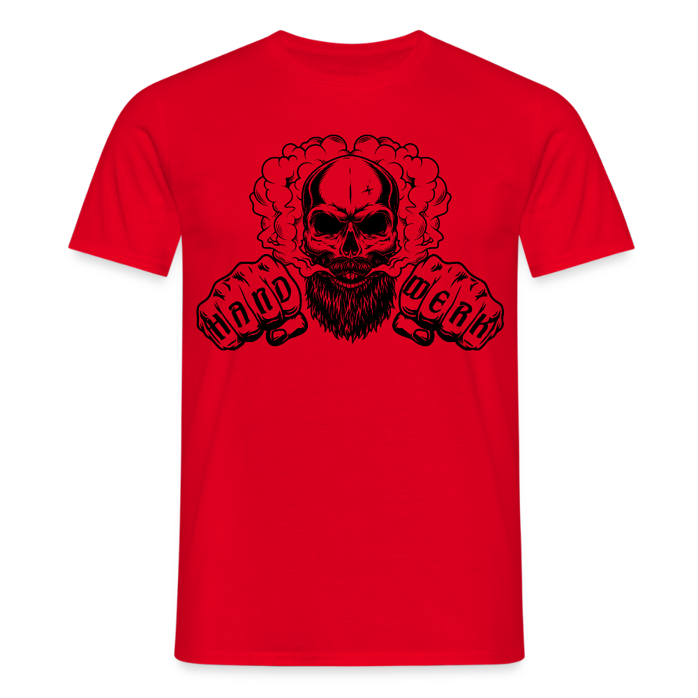 Unisex T-Shirt "Blackbeard-Handwerk" Rot Männer T-Shirt